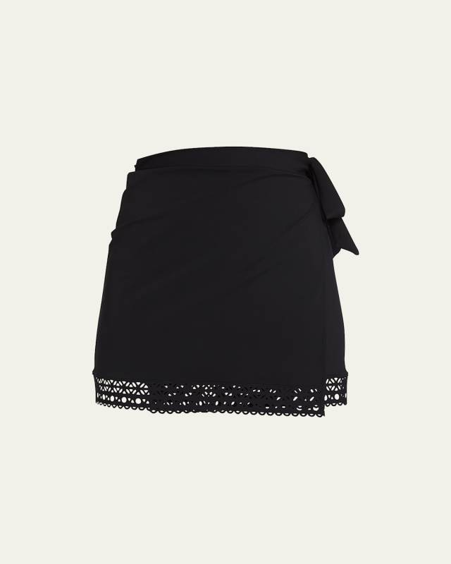 Cutout Mini Pareo Wrap Skirt
